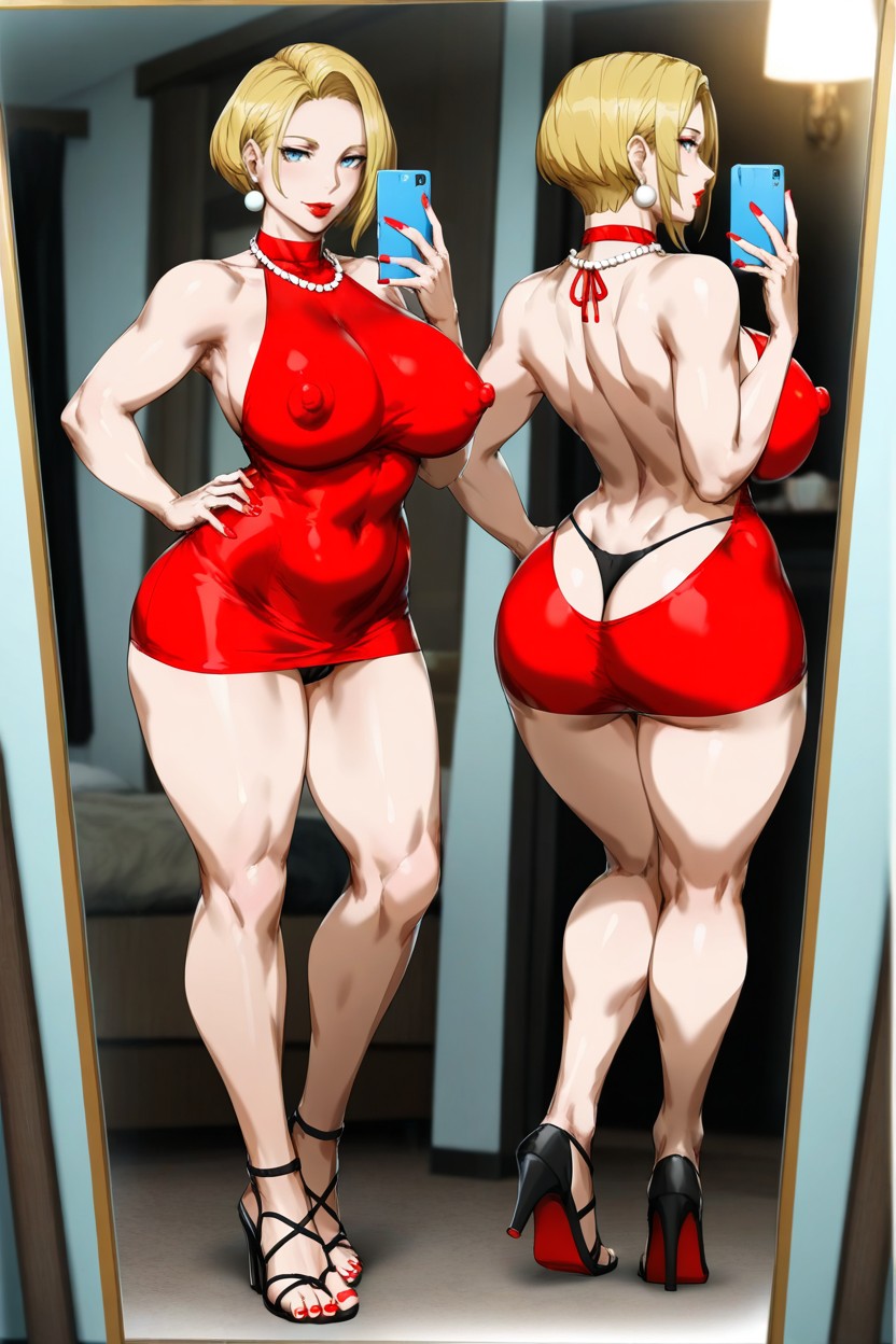 Seductive Pose, Thong To The Side, Milf Hentai AI Porn