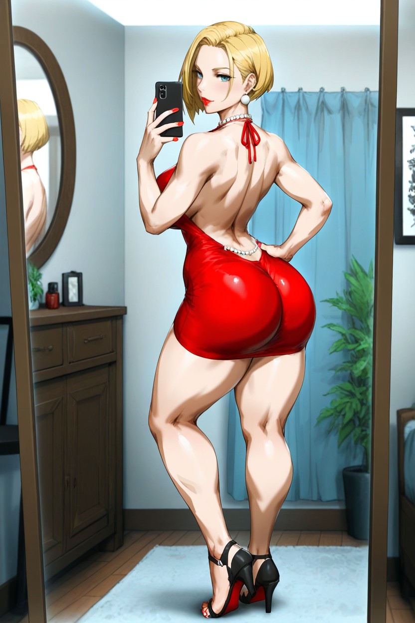 Rear Side View, Naked Arms, Hand On Hip Porno IA Hentai