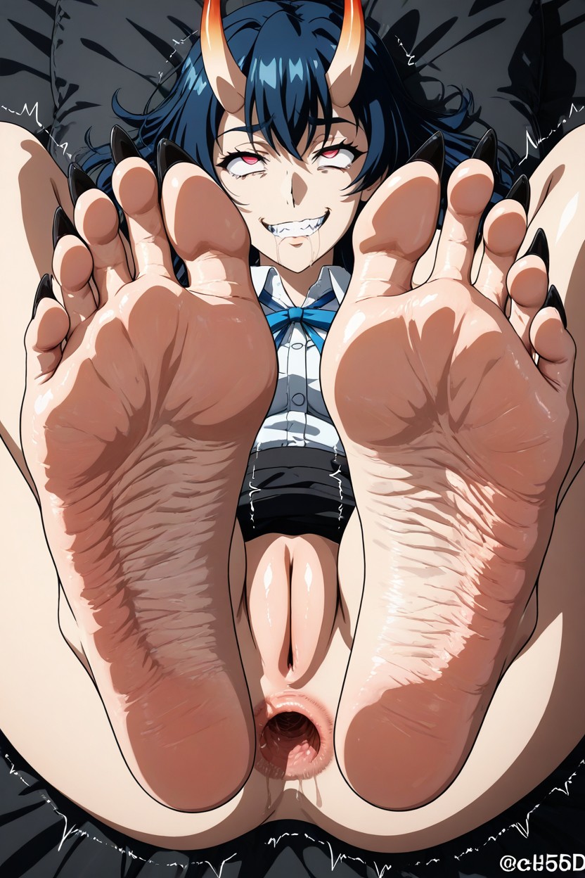 Eyes Wide In Shock, Extreme Zoom Of Soles, Soles Porno IA Hentai