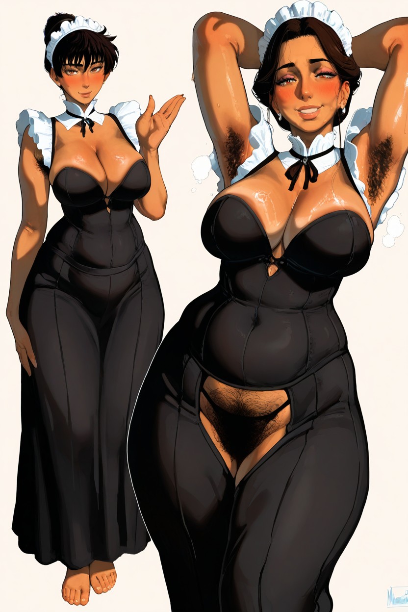 Medium Breast, Oversized Armpits, Model Hentai AI Porn