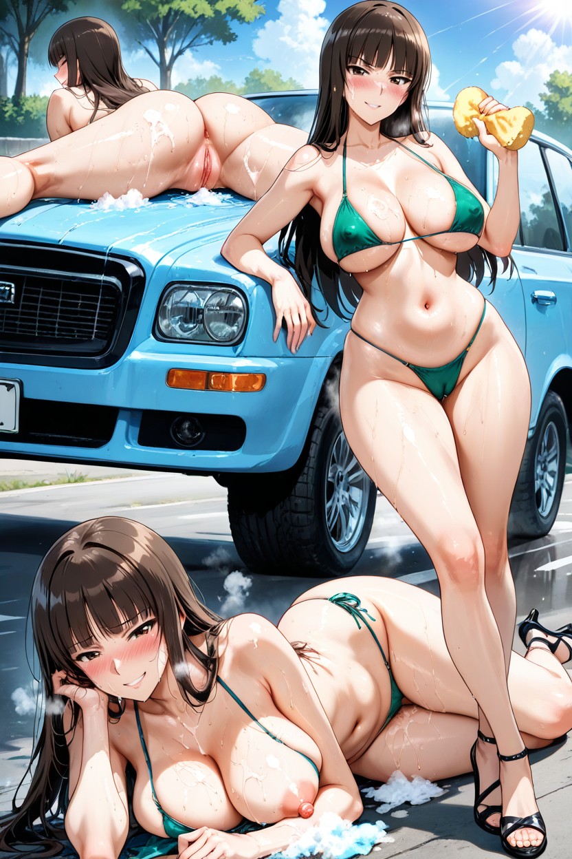 Sweaty Each Other, Medium Breast, Multiple Filled Hentai AI Porn