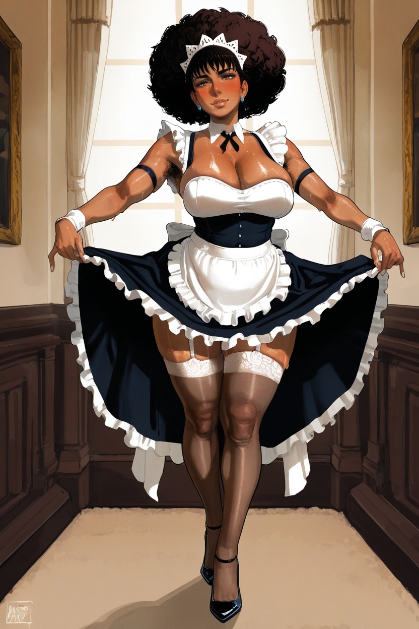 50+, Thick Clean Lineart With Color-coordinated Outlines, Elegant Hentai AI Porn