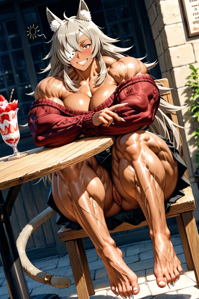Ghislaine Deldolia From Mushoku Tensei, Legs Up, Cleavage Hentai AI Porn