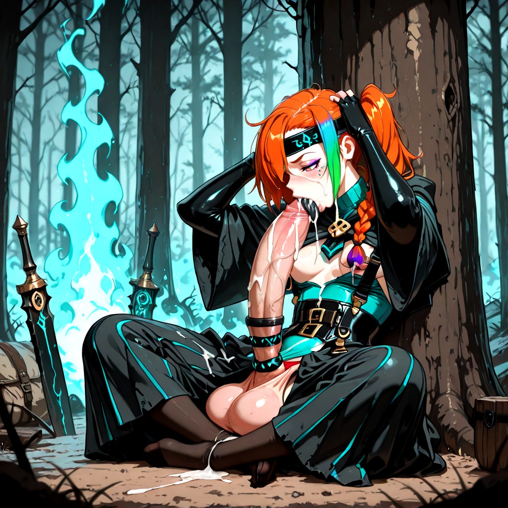 Long Braids, Long Nipples, Mouthful Of Cum Hentai IA