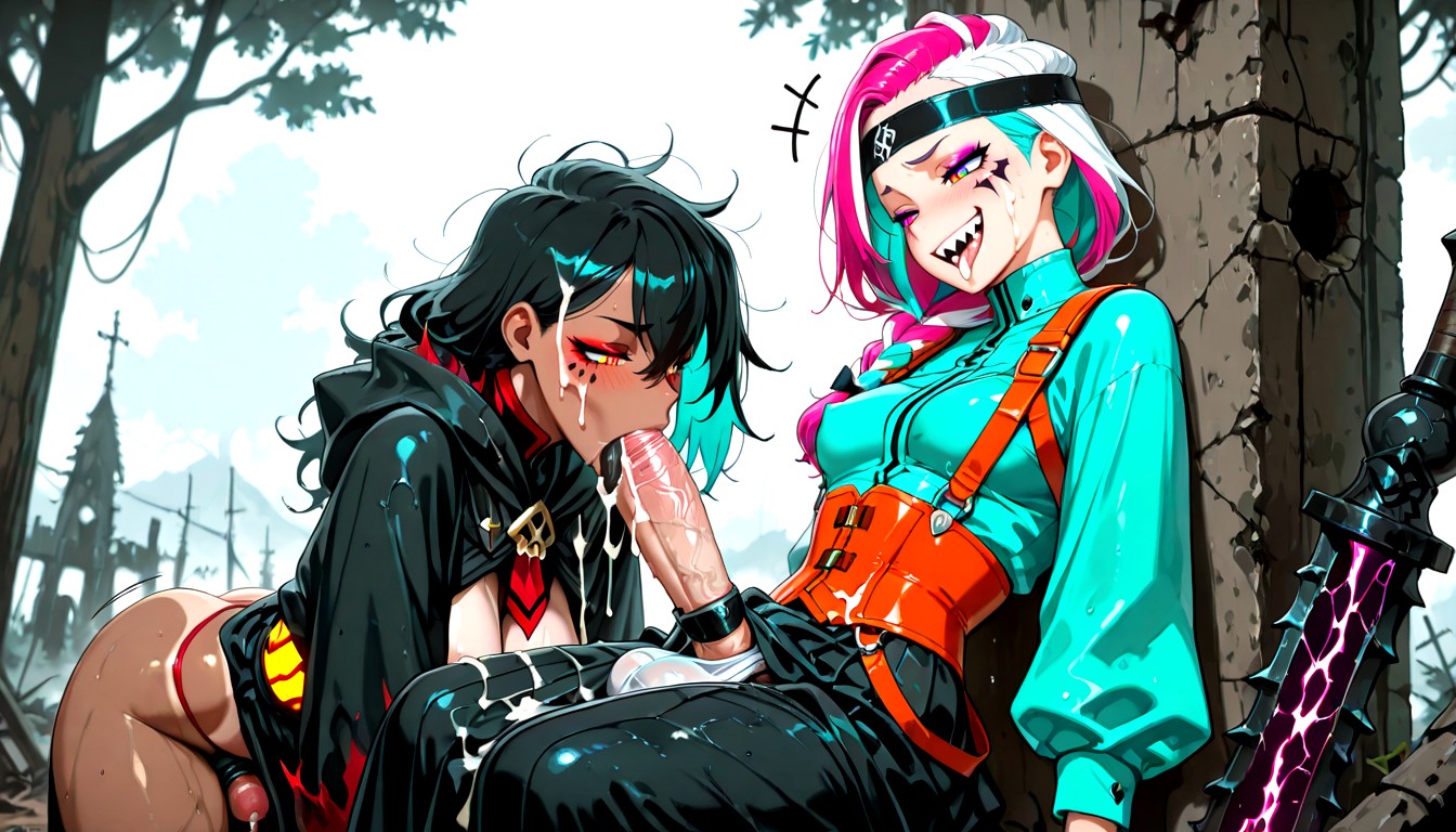 Black Tongue, Knot, Smug Expression Hentai AI Porn