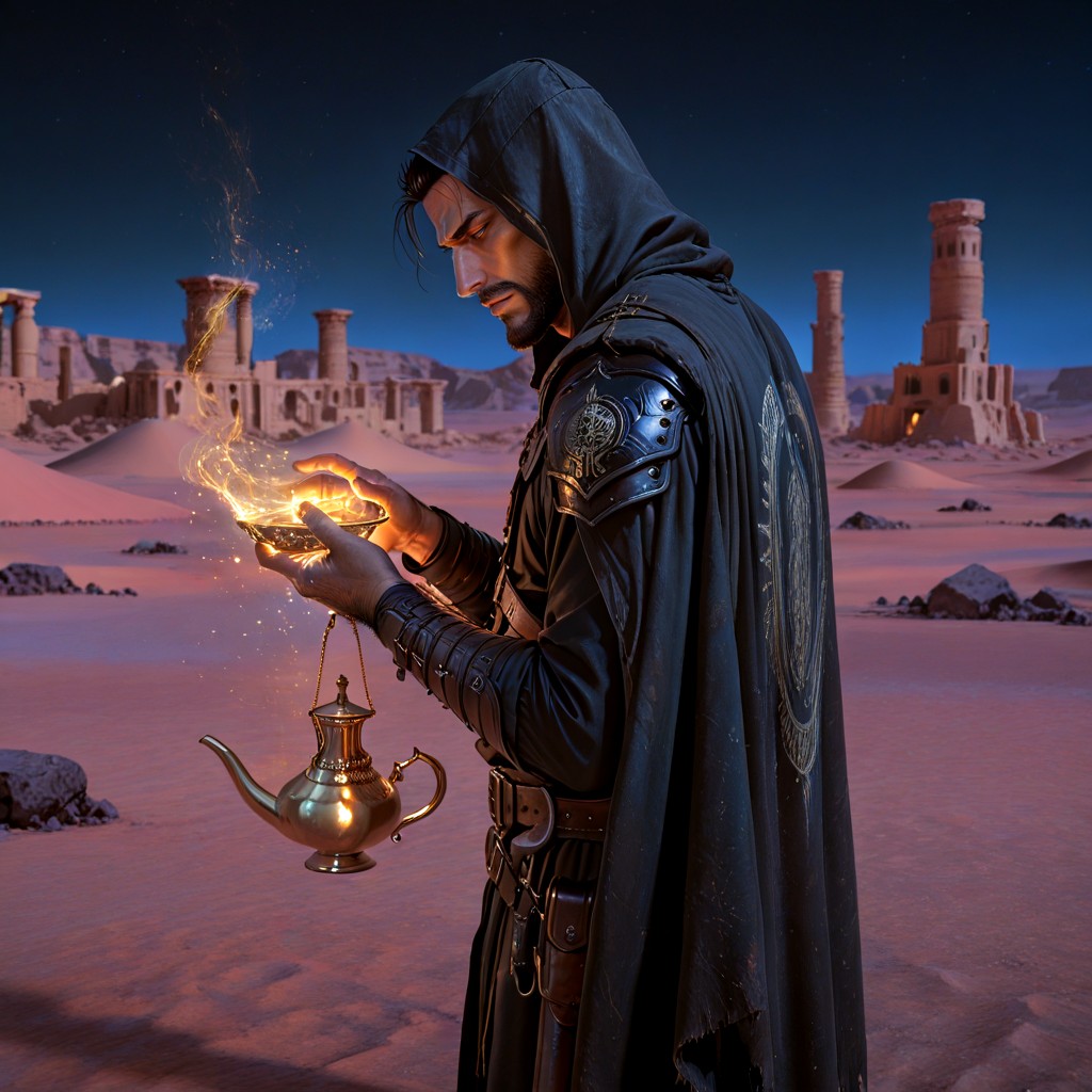 Middle Eastern Assassin Named Tariq, Messy Environtment, Dark Tan Skin Hentai IA