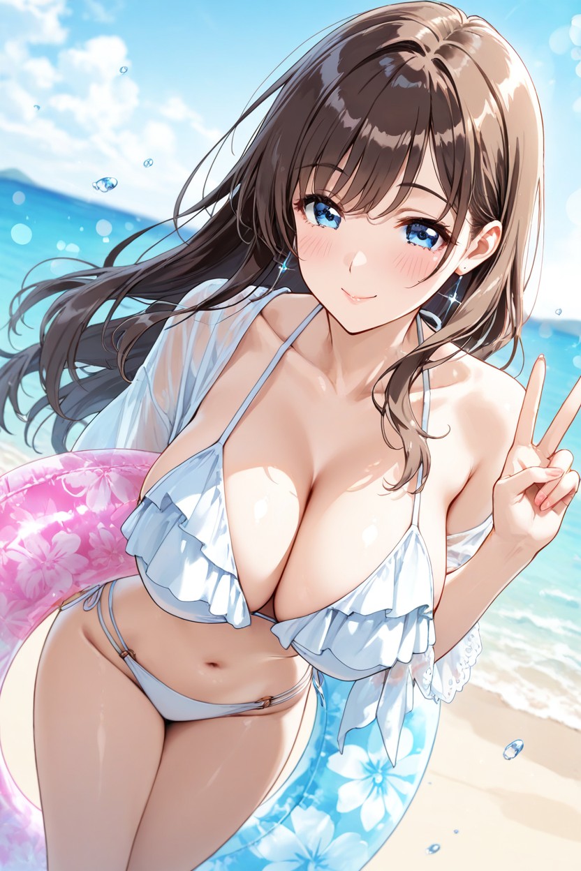 Bright Summer Lighting, Looking At Viewer, Close-up Composition Hentai AI Porn