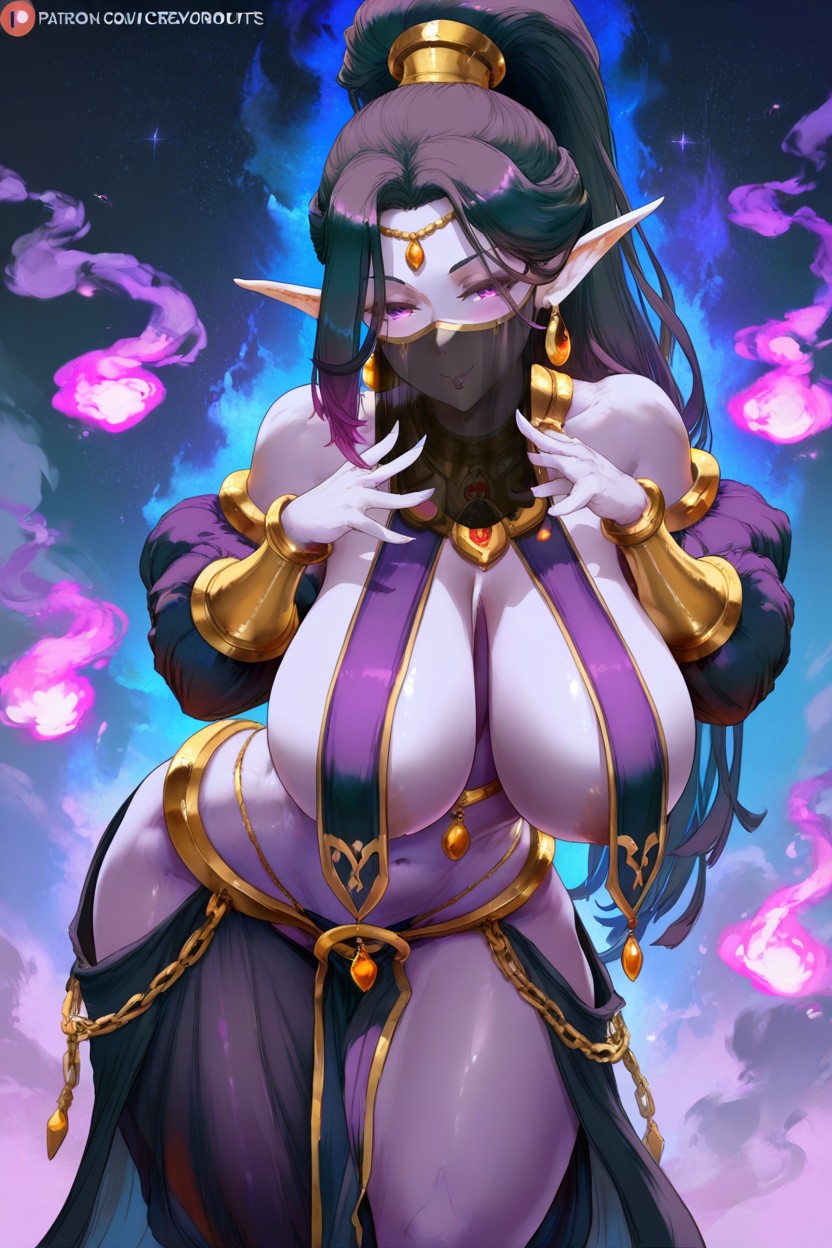 Playful Expression, Golden Belt, Magical Aura Hentai IA