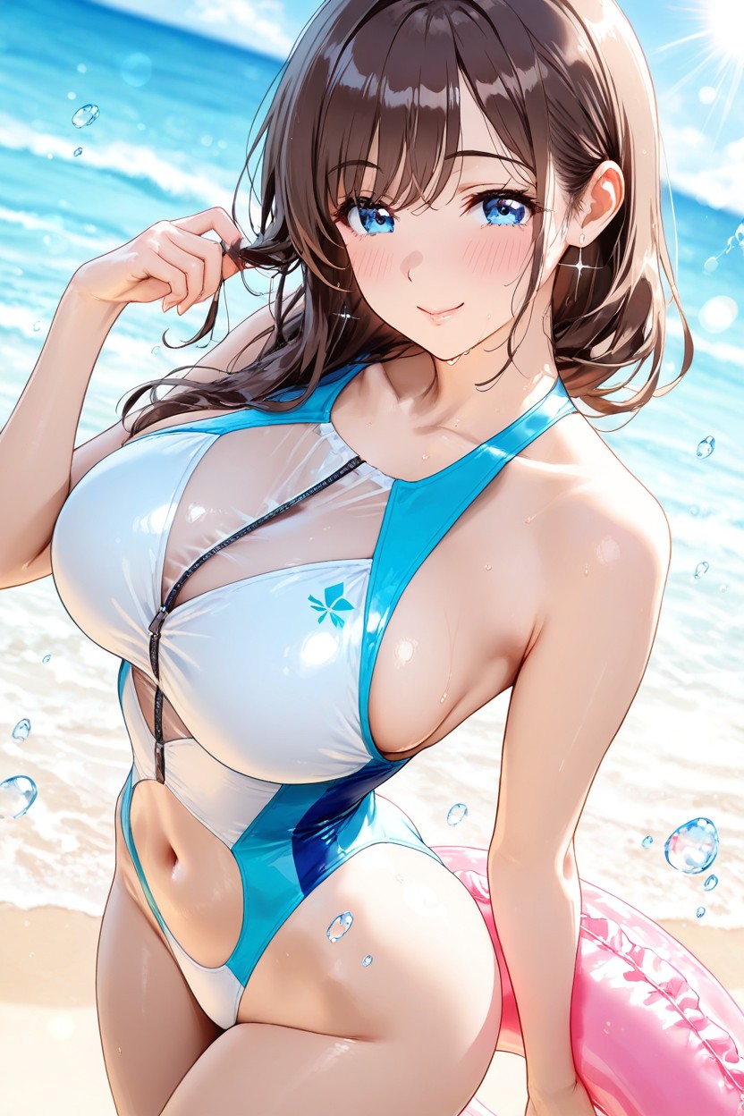 Hips Slightly Tilted, See-through Bangs, Angle Shot Hentai AI Porn