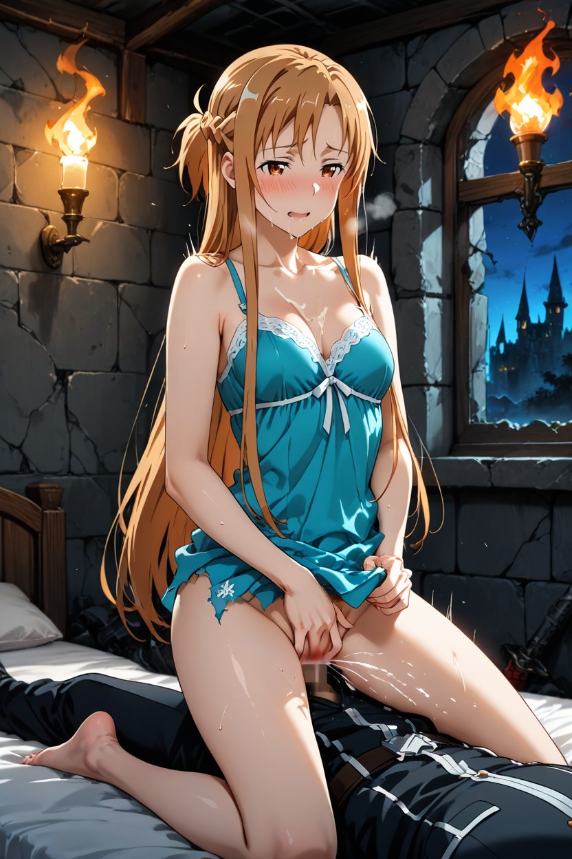 Asuna Yuuki From Sword Art Online, Castle Ruins, Perfect Hands Hentai AI Porn