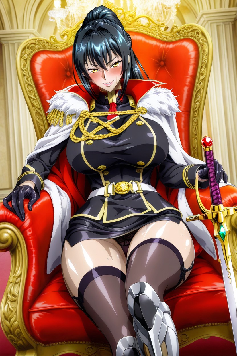 Seducing, Mischievous (smiling While Blushing), And Battle-ready Hentai AI Porn