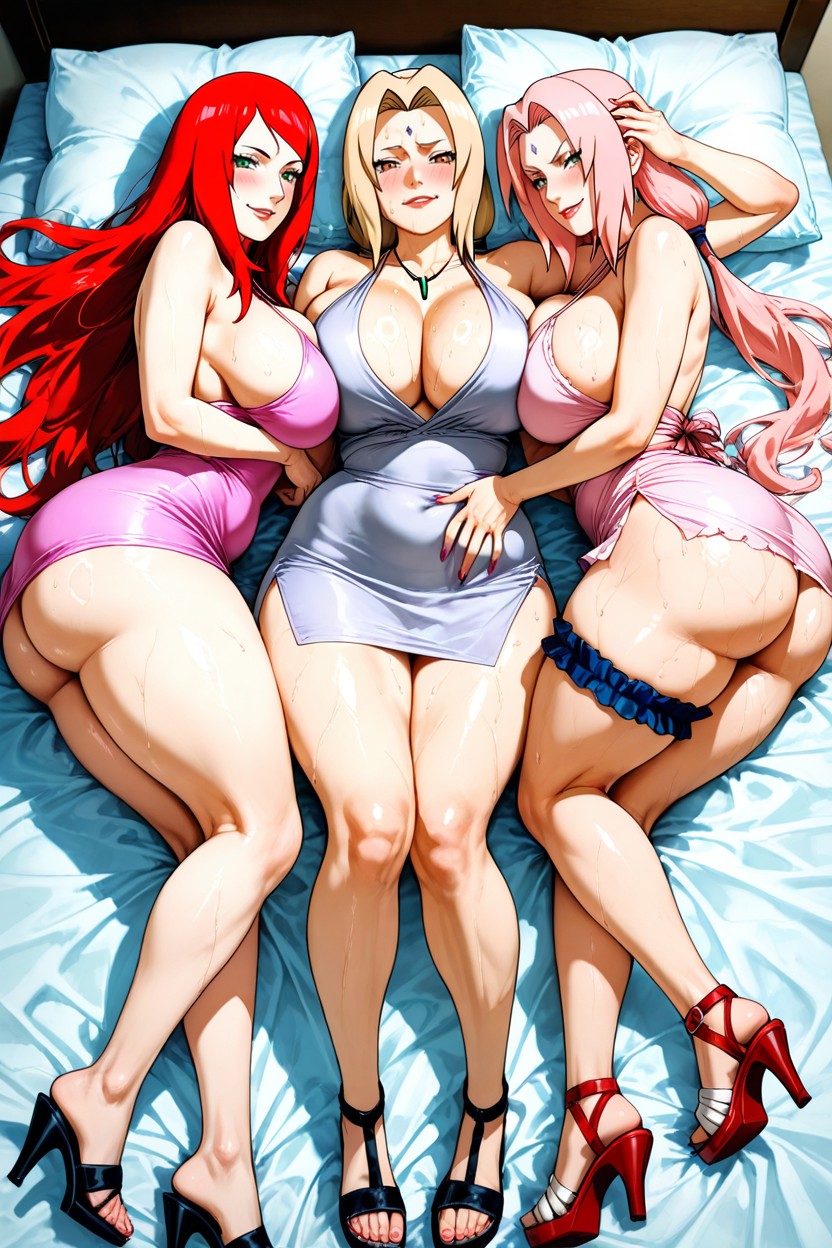 Side View, Feet Focus, Smug Look Hentai AI Porn