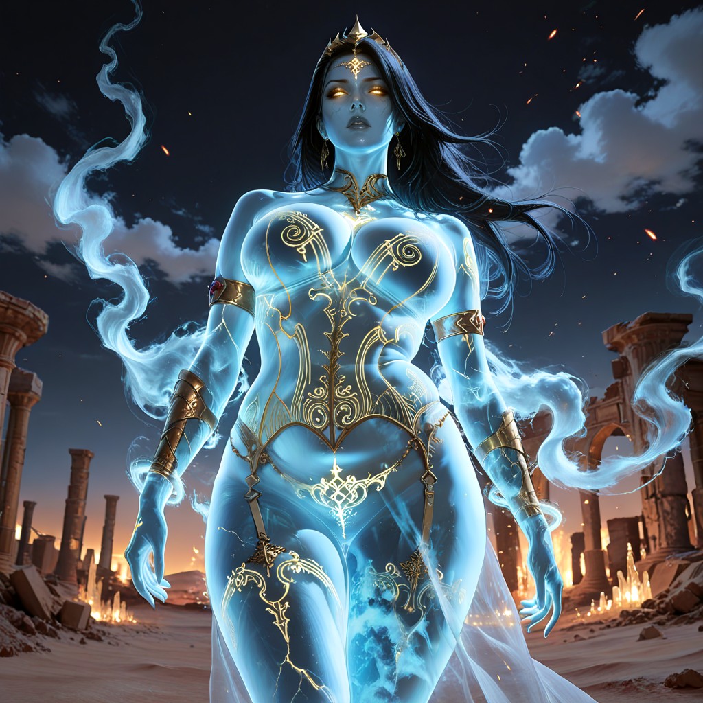 Cinematic Composition, High Fantasy Art Style, Front View Hentai AI Porn