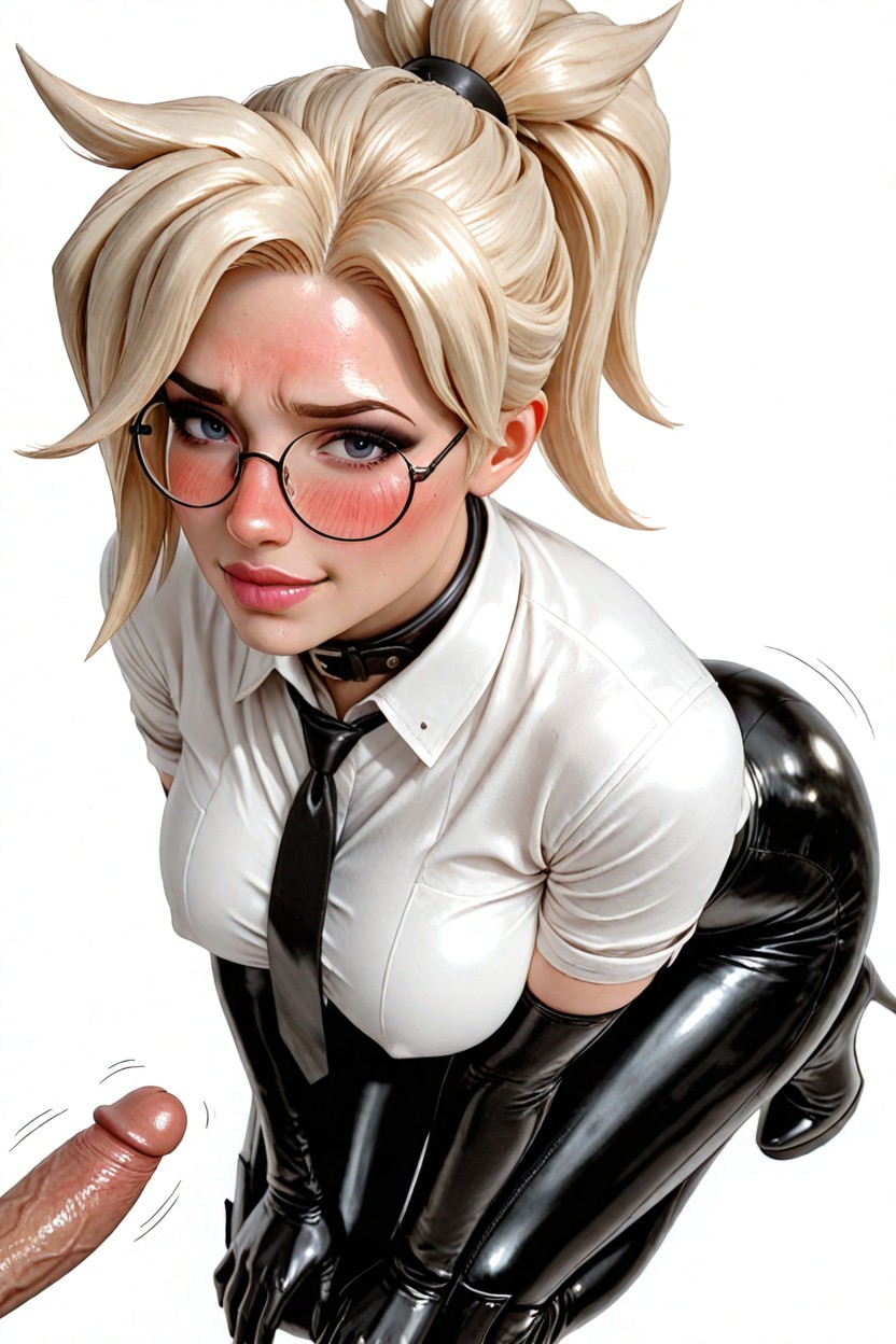 Black Latex Blazer, Goth Makeup, Only Females Hentai AI Porn