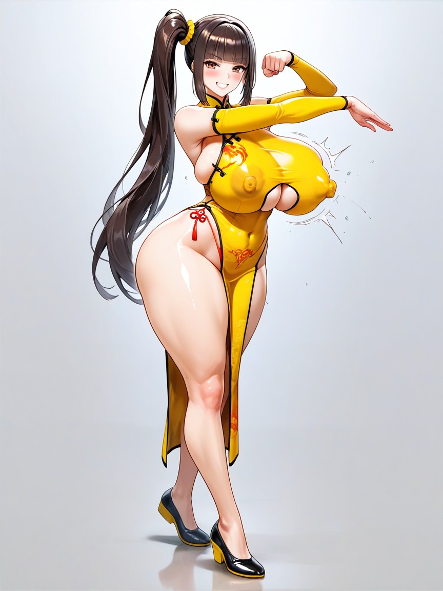 Collar, Grin, Puffy Areola Hentai IA