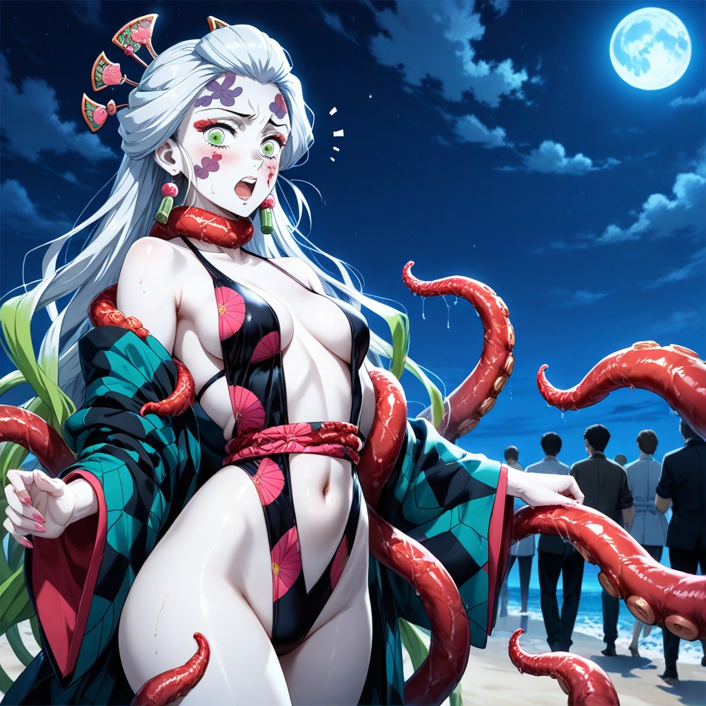 Surprised Effect Icon, On The Beach, Groping Hentai AI Porn