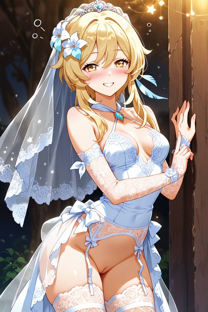 Super Delicate, Break, Lumine From Genshin Impact Hentai IA