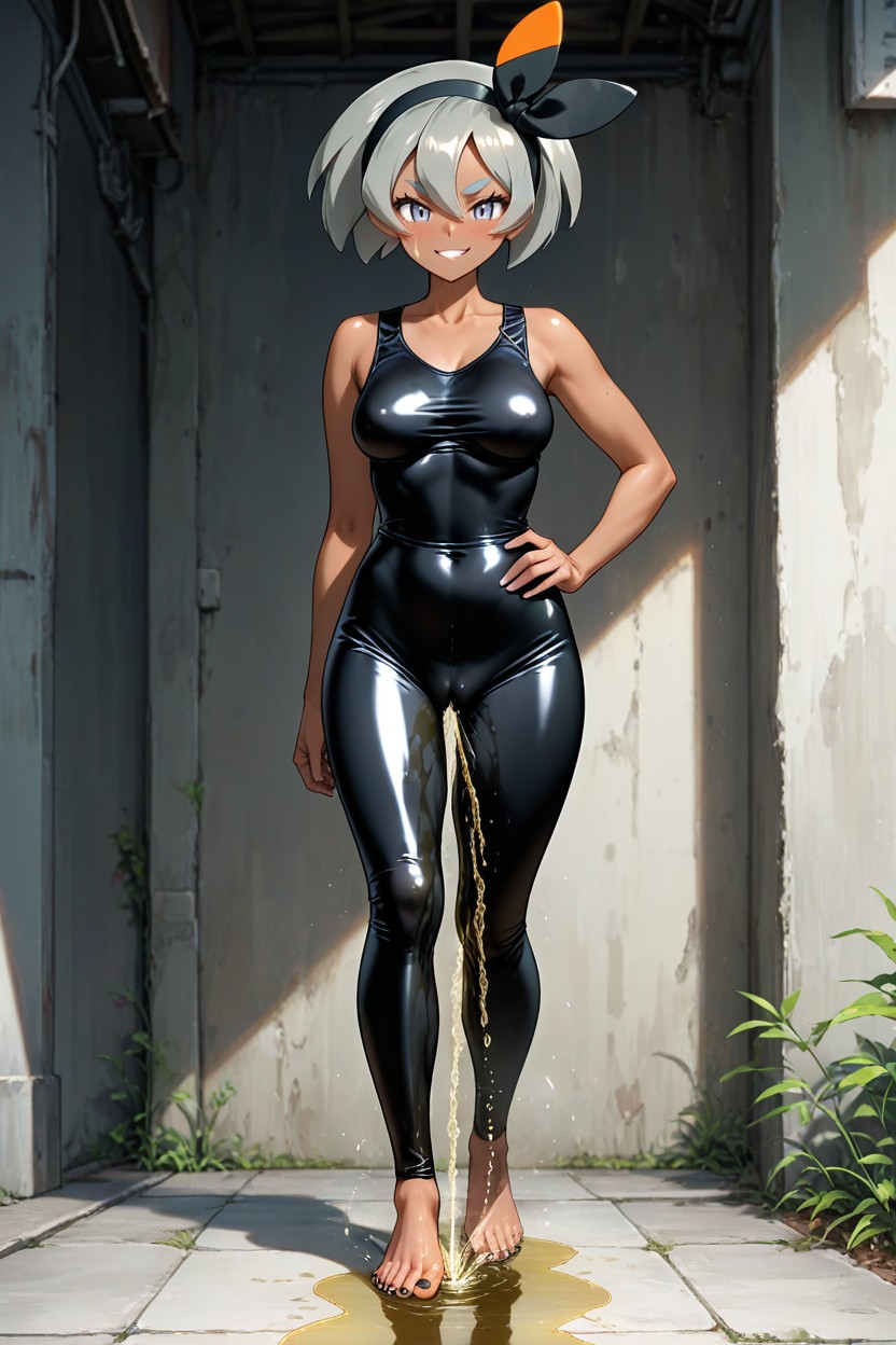 One Hand On Hip, Smug Expression, Pissing Hentai IA