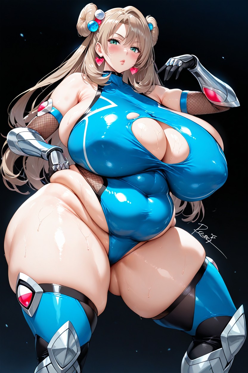 Excessive Fat Belly Rolls, Alternate Costume, Wide Fat Waist Hentai AI Porn