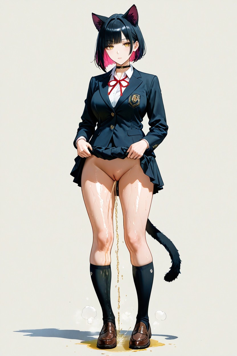 Bangs, Neatly Ends, Tight Fit Hentai IA