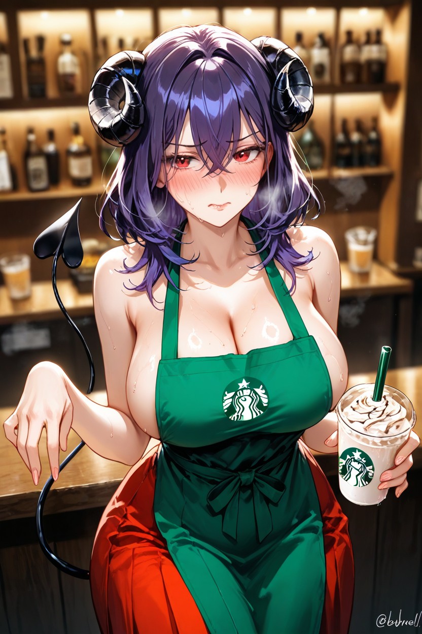 Bare Shoulders, Glance, Jack O' Lantern Hentai AI Porn
