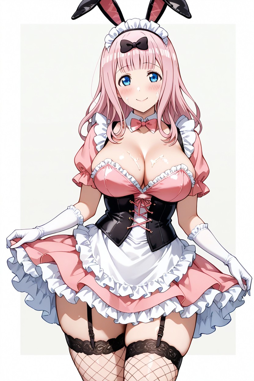 Shoulder Puff, Fake Ears, White Border Hentai IA