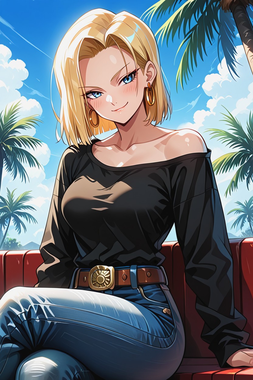Cloud, Belt, Blue Eyes Hentai AI Porn