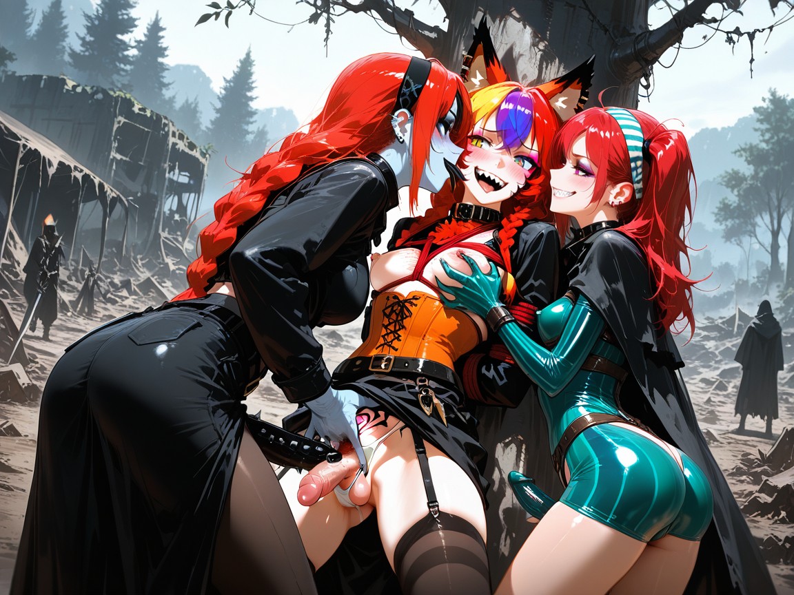 Futanari, Black Tongue, Futanari Hentai AI Porn