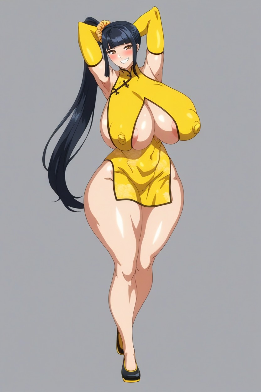 Tight Top, Side Ponytail, Straight Ponytail Hentai IA