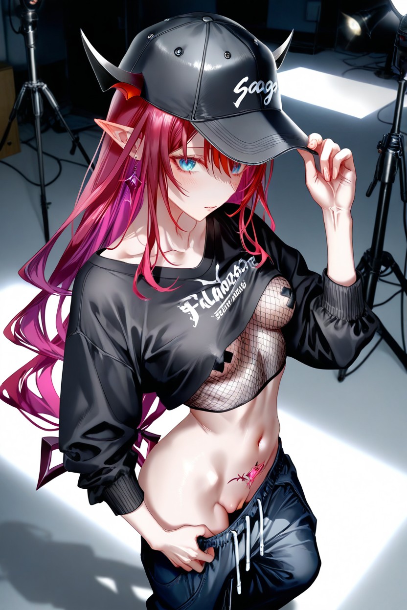 Irys From Hololive, Top Down, Nipple Adjustments Hentai AI Porn