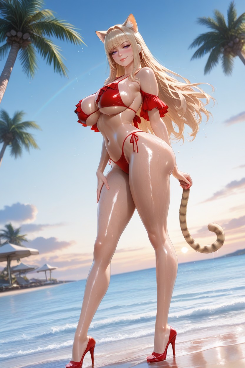 Standing, Beautiful And Aesthetic, Highly Detailed Hentai AI Porn