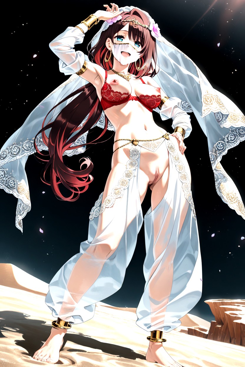 Solo, Vista Lateral, Gold Upper Arm Bands Hentai IA