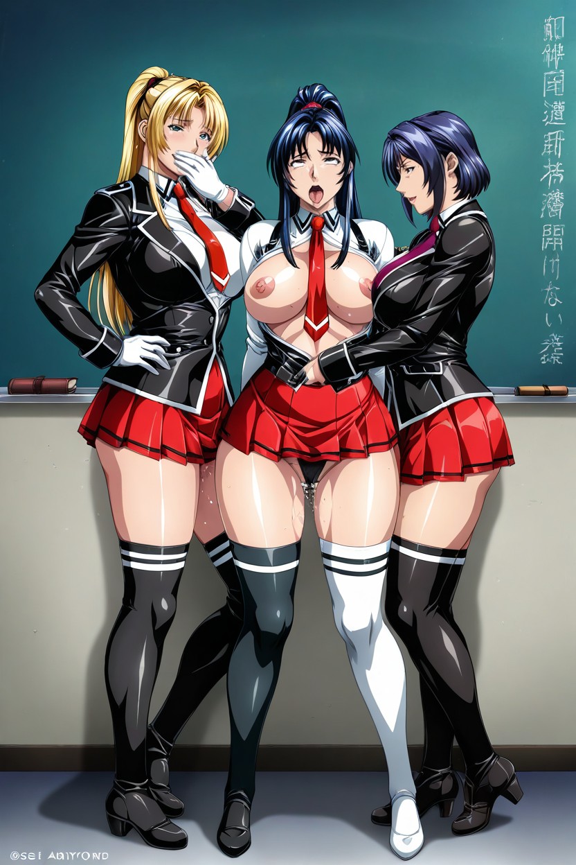 Dark Blue Hair, Orgasm, Thong Hentai AI Porn