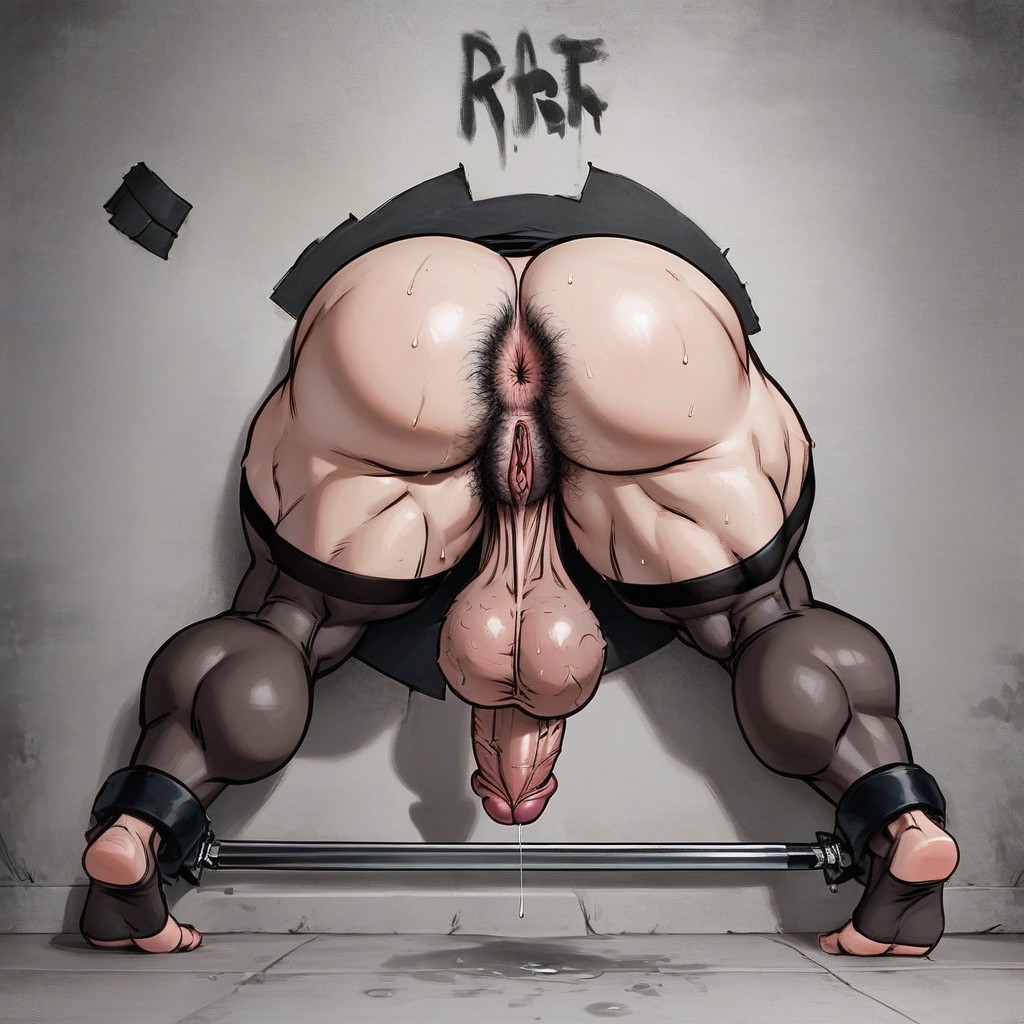No Text, Colossal Muscular Thighs, Tapering Toward Both Ends Hentai AI Porn