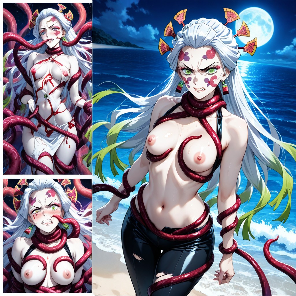 Natomically Accurate, Tentacles Choke Her Throat, Perfect Body Hentai AI Porn