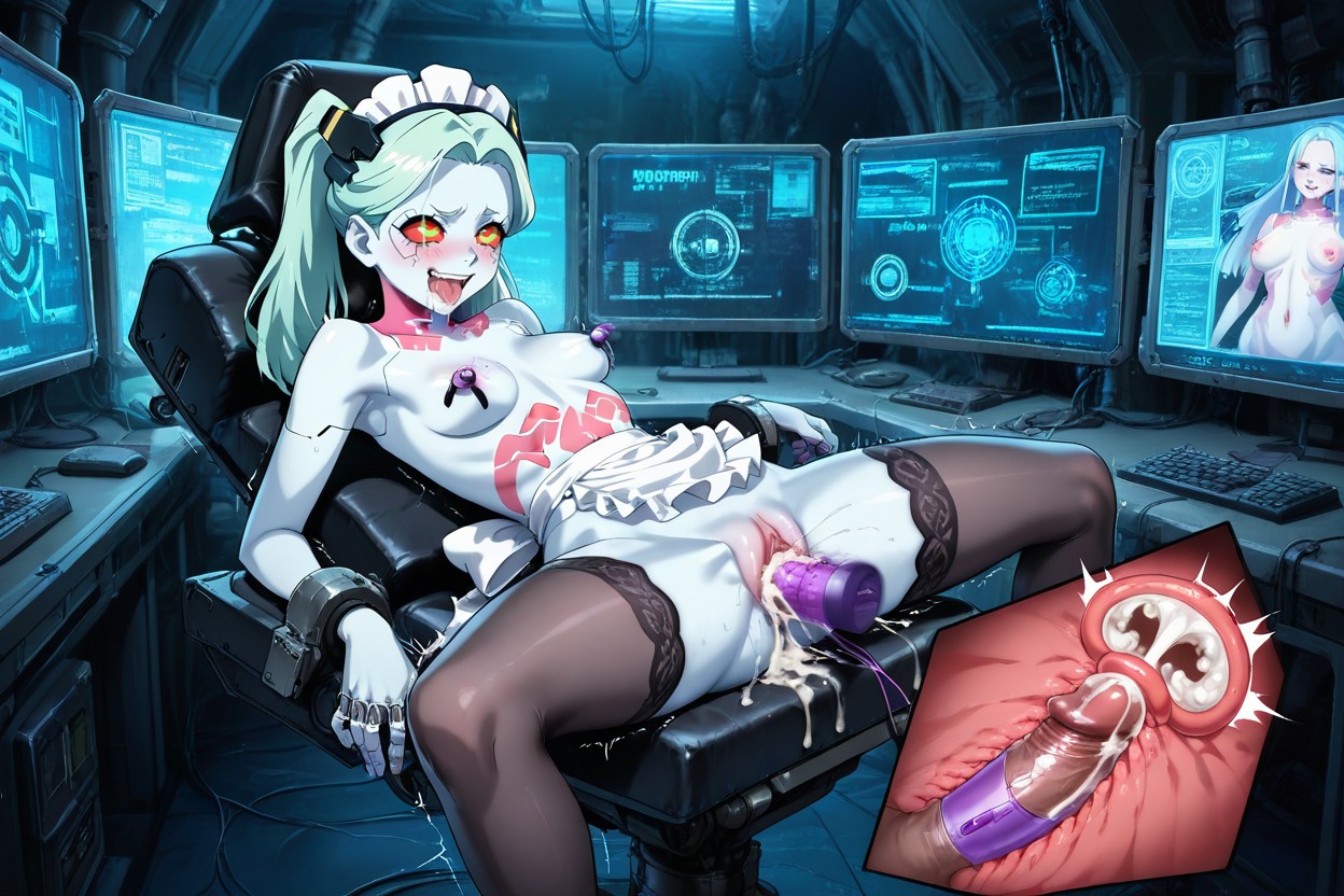 Rebecca From Cyberpunk Edgerunner, Ultra Detailed, Fucked Silly Hentai AI Porn