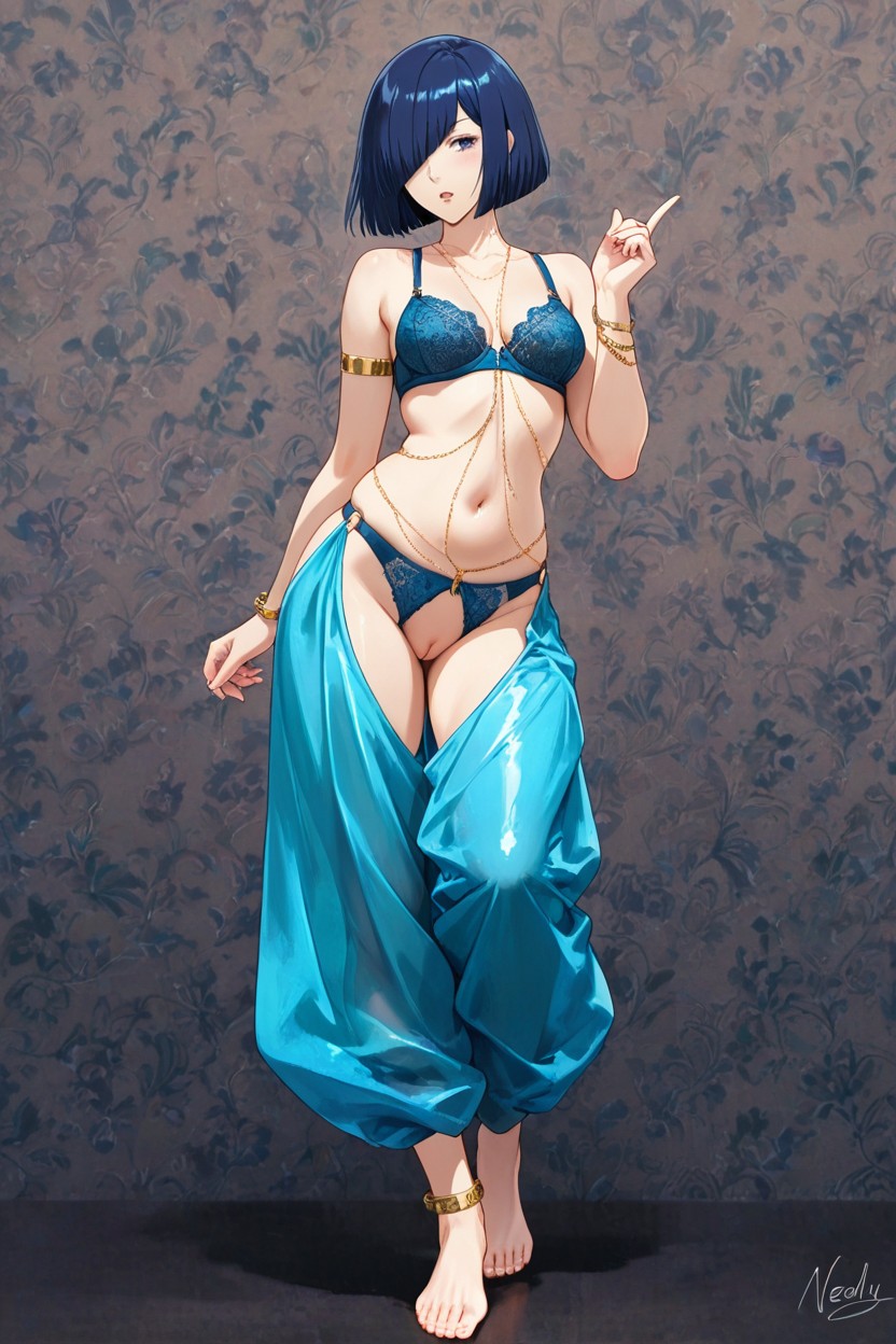 Looking Back, Crotchless Panties, Innie Pussy Hentai AI Porn