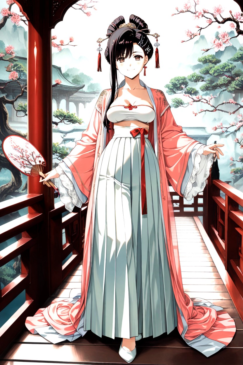 Solo, Blooming Plum Blossoms, Long Chinese Silken Scarves Hentai IA