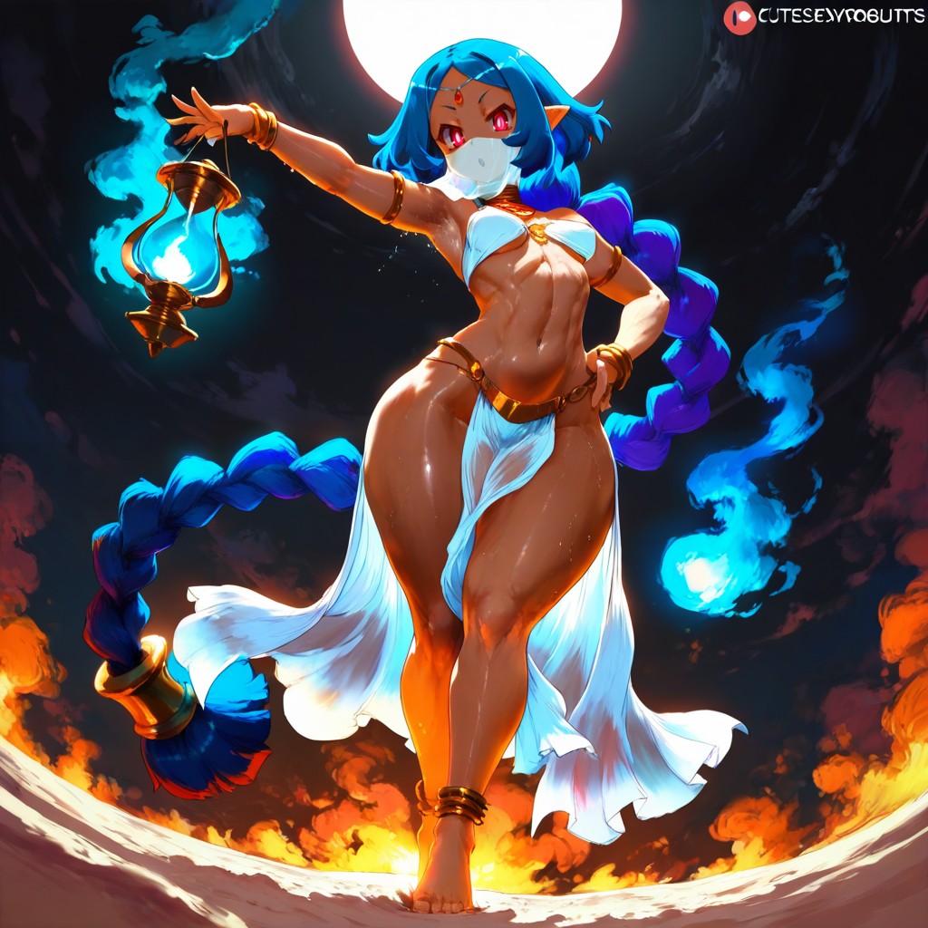 Feminine, Exposed Stomach, Sweaty Armpits Hentai AI Porn