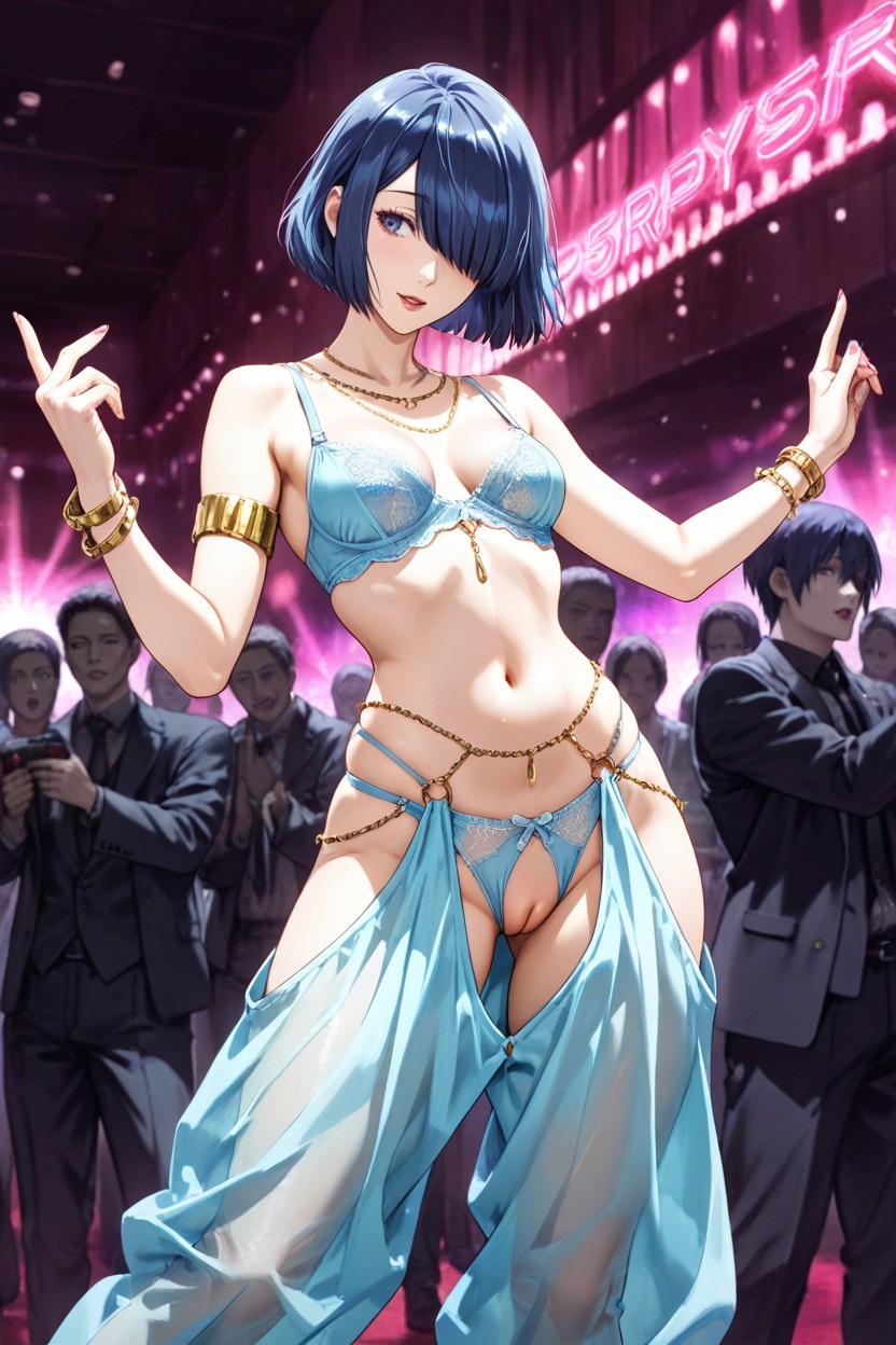 Small Breasts, Looking Back, Ankle Bracelets Hentai AI Porn