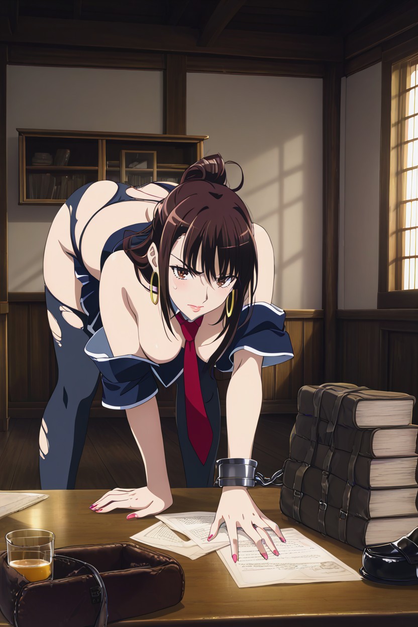 Highly Consistent Character Design, Fucking Her, Large Expressive Reddish-brown Eyes Hentai AI Porn