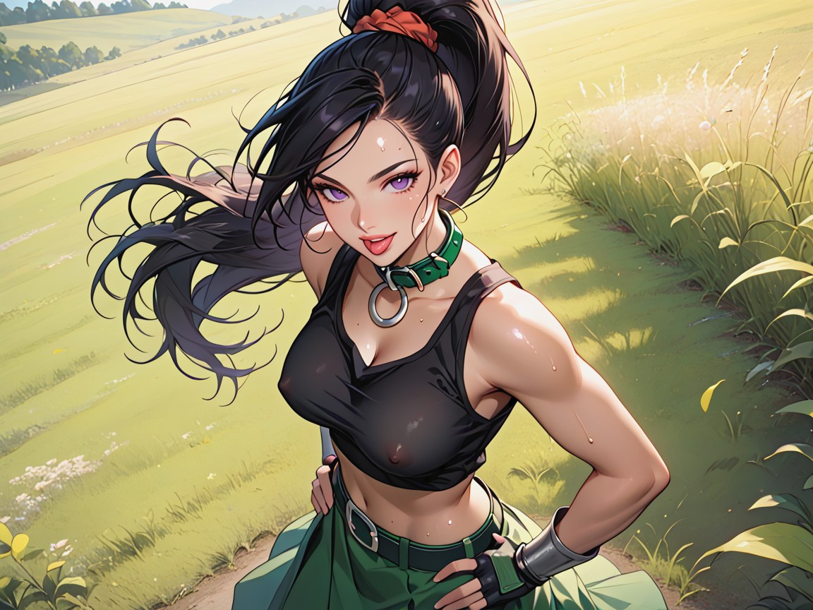 Black Hair, Mouth Agape, Top Quality Hentai AI Porn
