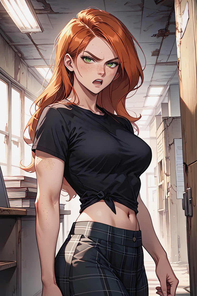 Freckles, Annoyed, Rounded Ass Hentai AI Porn