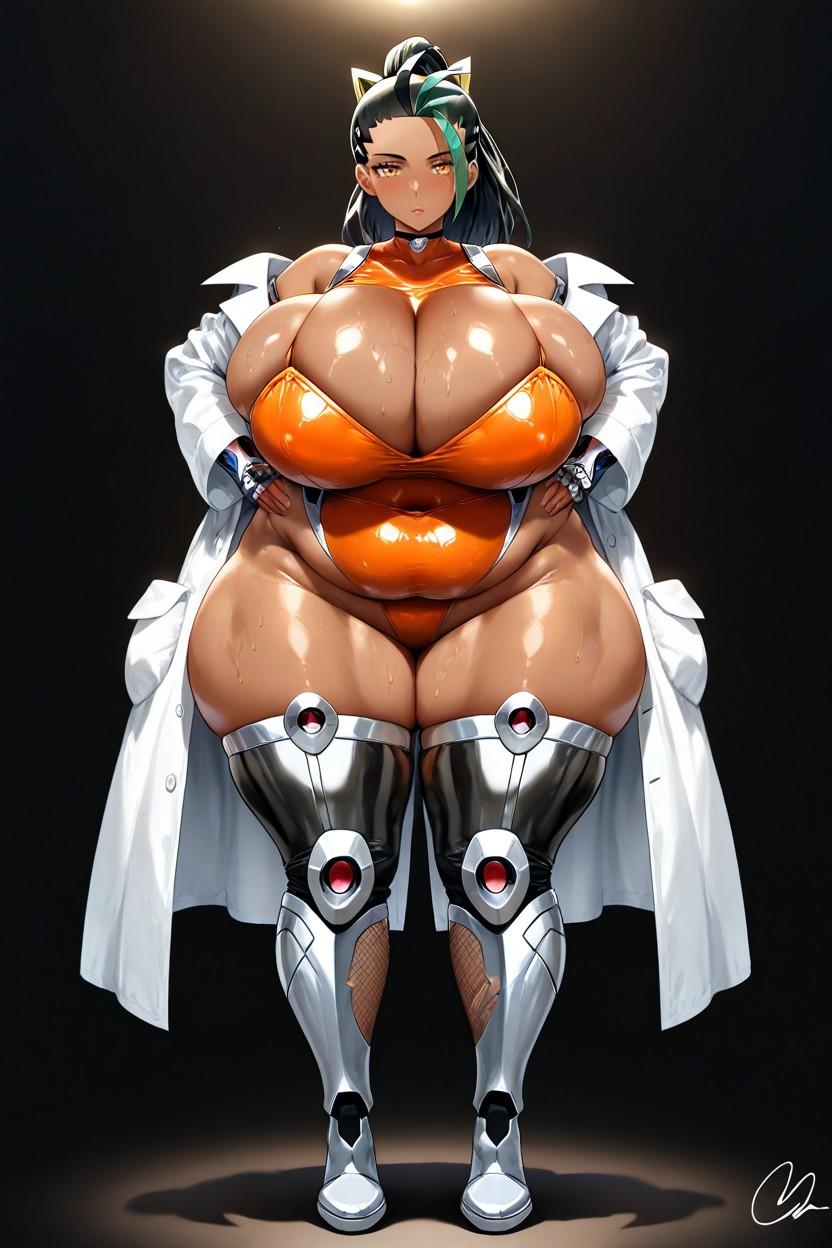 Bare Shoulders, Signature Nemona From Pokemon Accessories, Extremadamente Pesado En La Parte Inferior Hentai IA