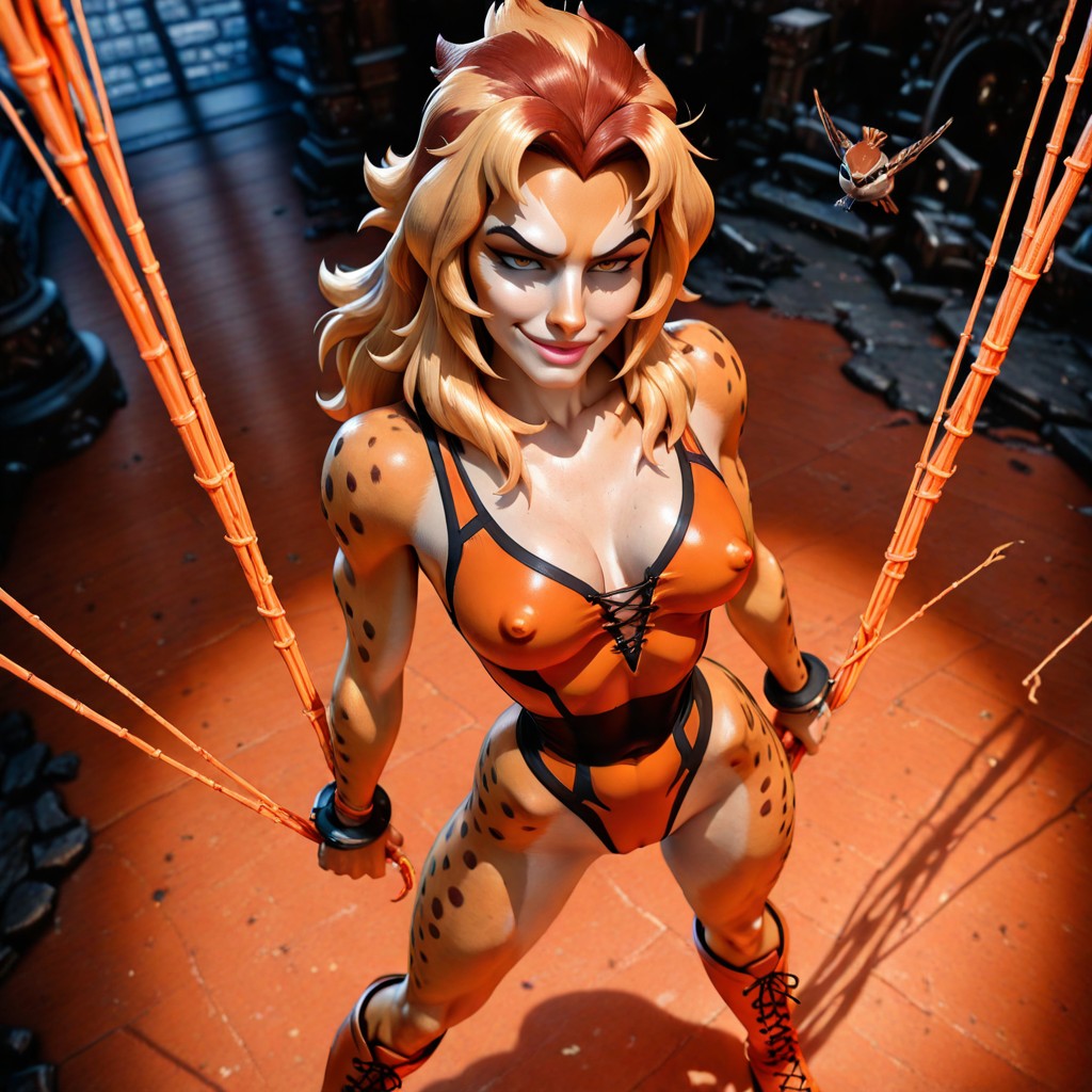 Smug Expression, Pink Lips, Cheetara From Thundercats Hentai AI Porn