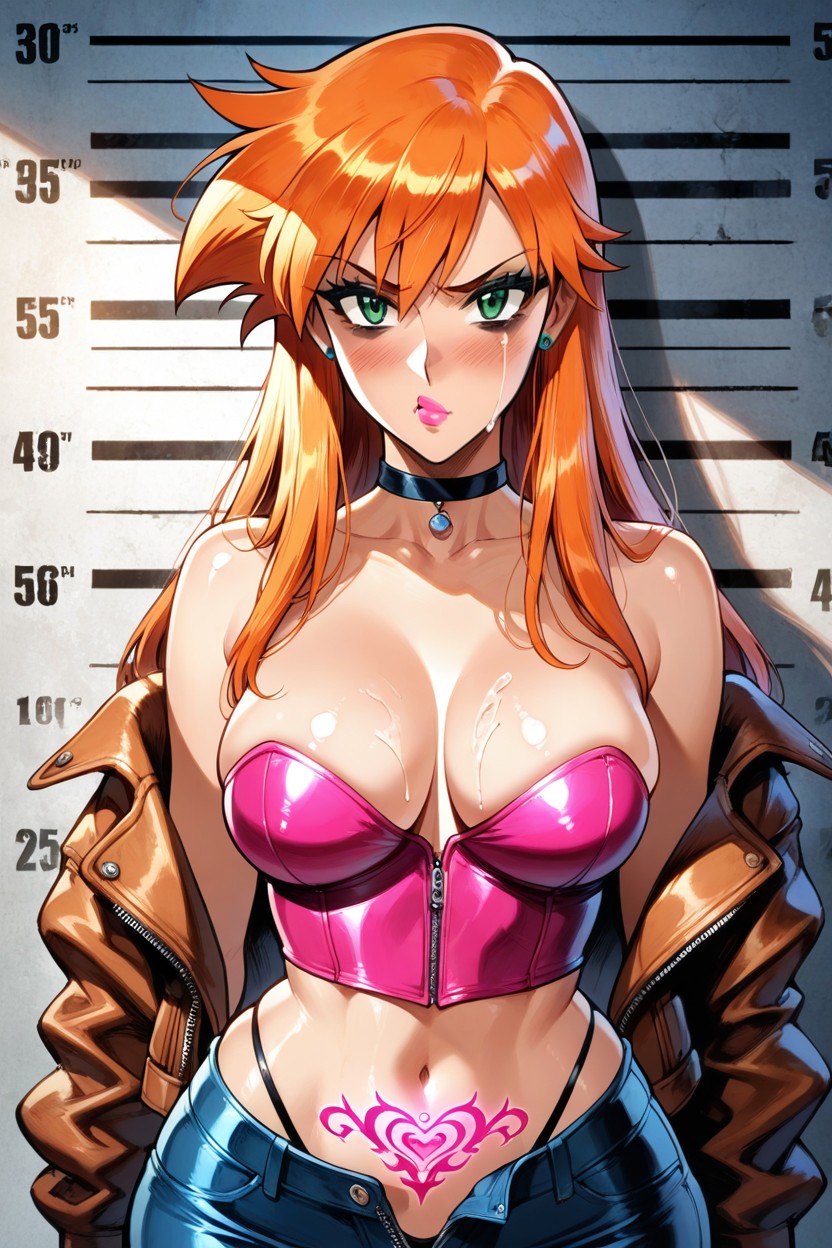 Tired, Long Straight Hair, Small Breasts Hentai AI Porn