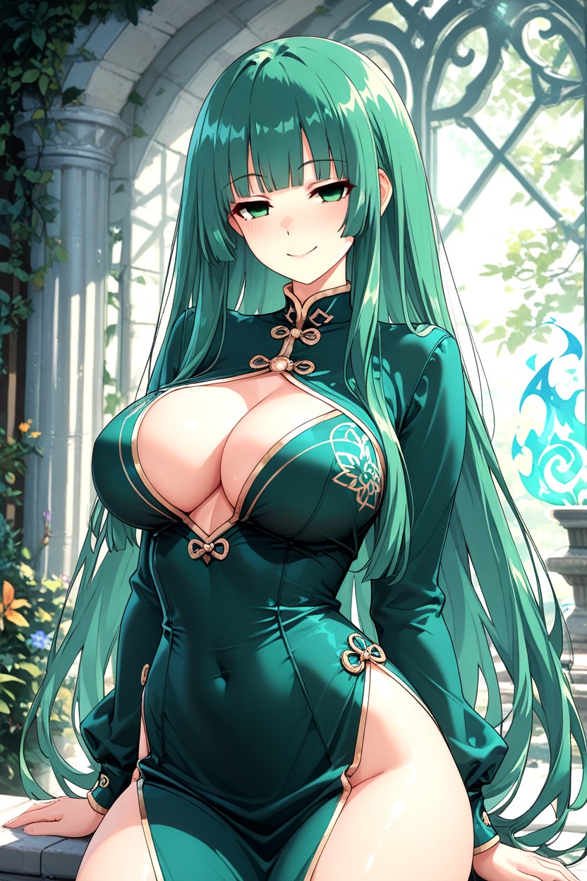 18+, Green Eyes, Emerald Green Eyes Hentai AI Porn