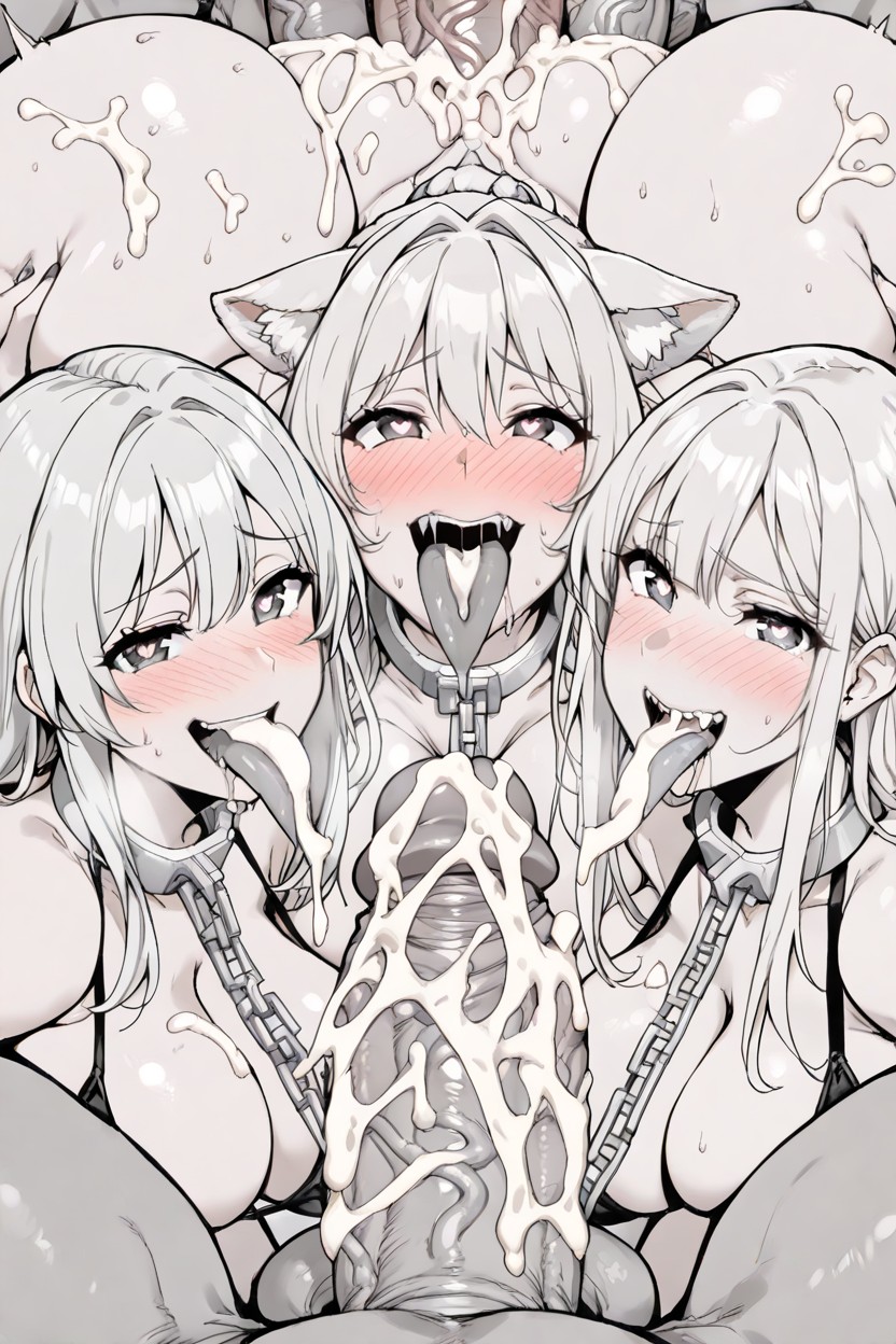 Looking At Viewer, Sexual Loving Eyed, Line Art Hentai AI Porn
