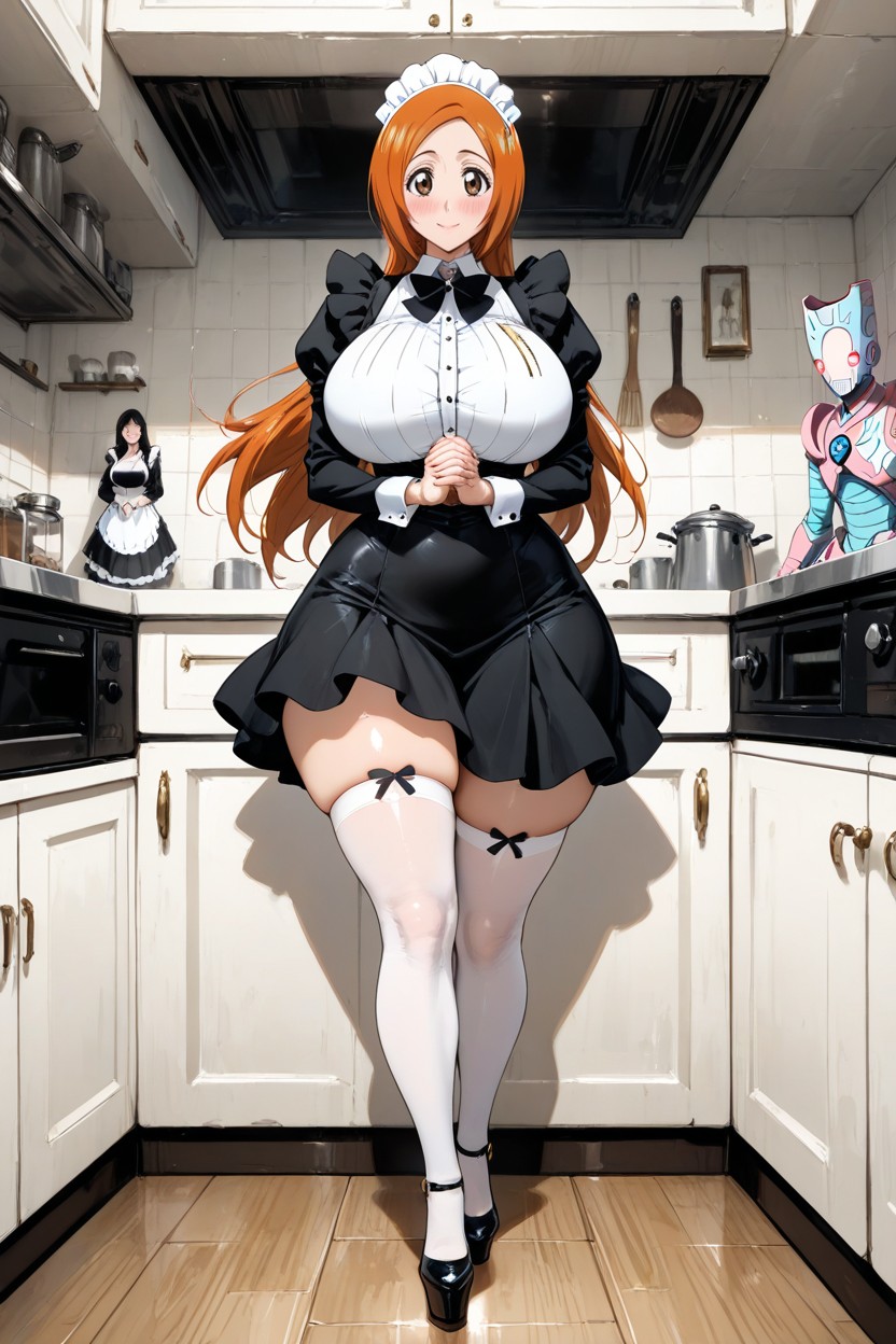 Well Rounded Breasts, Full Body View, Stand Hentai AI Porn
