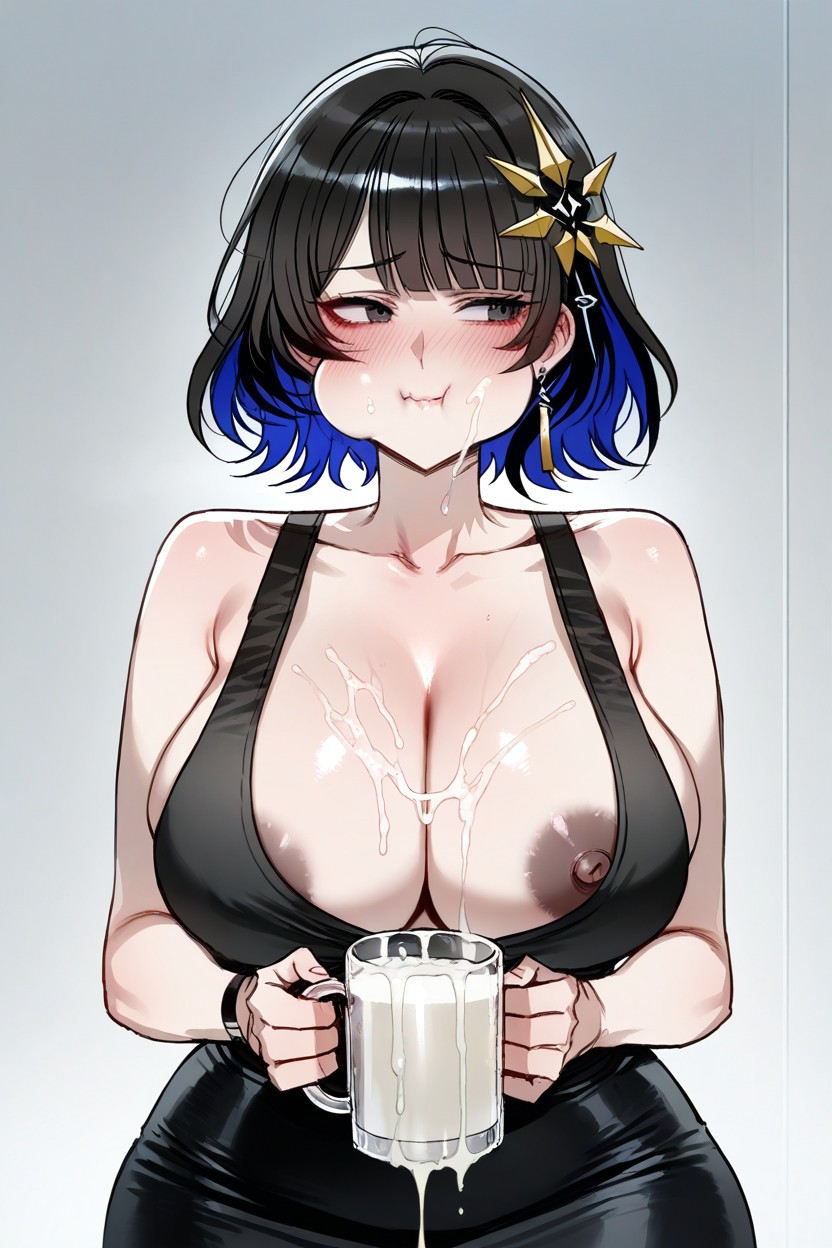 Black Hair, Embarrassed, 25+ Hentai AI Porn